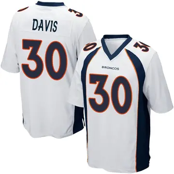 VTG Terrell Davis #30 Denver Broncos Blue Graphic PUMA Jersey SZ