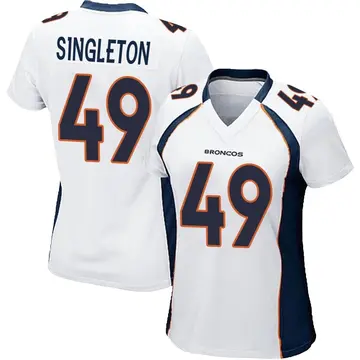 Alex Singleton Men's Nike Orange Denver Broncos Custom Game Jersey